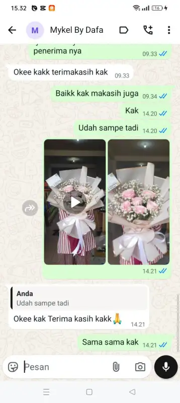 Testimonial Papan buket bunga SUBULUSSALAM