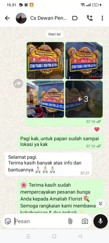 Testimonial papan bunga SUBULUSSALAM